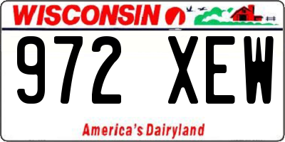 WI license plate 972XEW