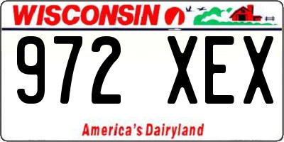 WI license plate 972XEX