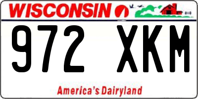WI license plate 972XKM