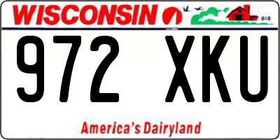 WI license plate 972XKU