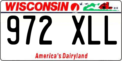 WI license plate 972XLL