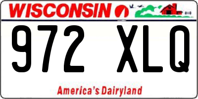 WI license plate 972XLQ