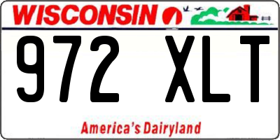 WI license plate 972XLT