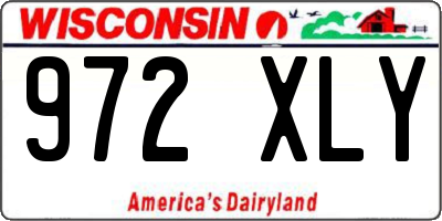 WI license plate 972XLY