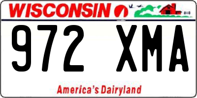 WI license plate 972XMA