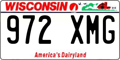 WI license plate 972XMG