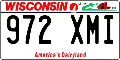 WI license plate 972XMI