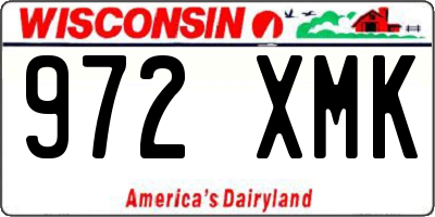 WI license plate 972XMK