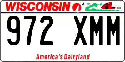 WI license plate 972XMM
