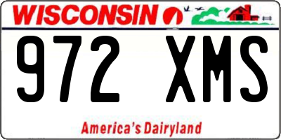 WI license plate 972XMS