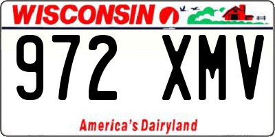 WI license plate 972XMV