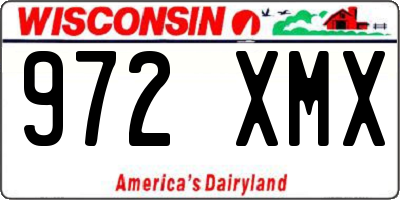 WI license plate 972XMX