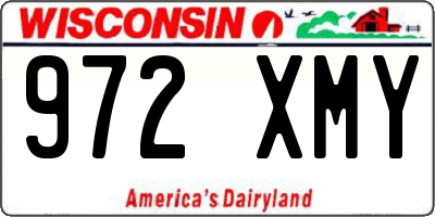 WI license plate 972XMY