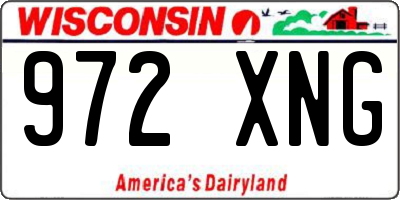 WI license plate 972XNG