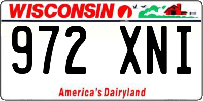 WI license plate 972XNI