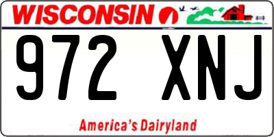 WI license plate 972XNJ