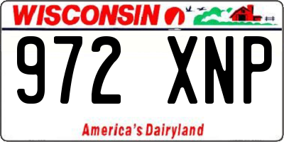 WI license plate 972XNP