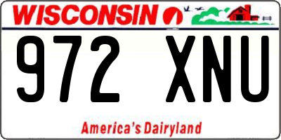 WI license plate 972XNU