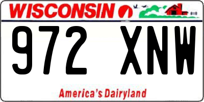 WI license plate 972XNW