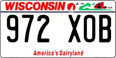 WI license plate 972XOB