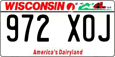 WI license plate 972XOJ
