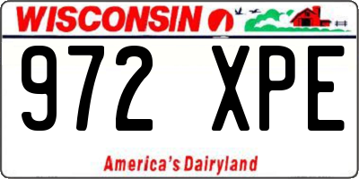 WI license plate 972XPE