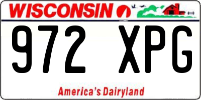 WI license plate 972XPG