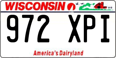 WI license plate 972XPI
