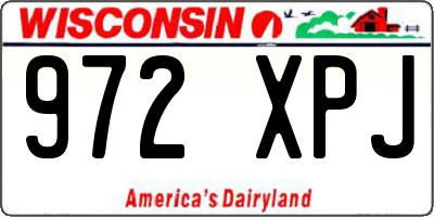WI license plate 972XPJ