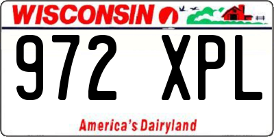 WI license plate 972XPL