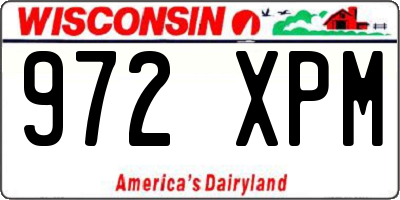 WI license plate 972XPM