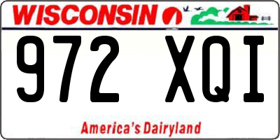 WI license plate 972XQI