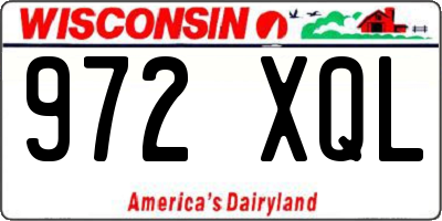 WI license plate 972XQL