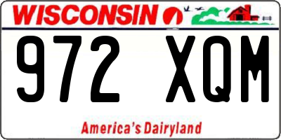 WI license plate 972XQM