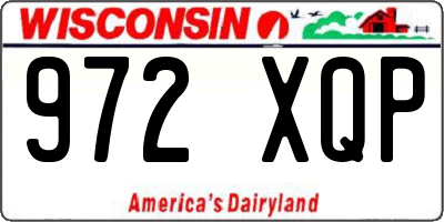WI license plate 972XQP