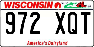 WI license plate 972XQT