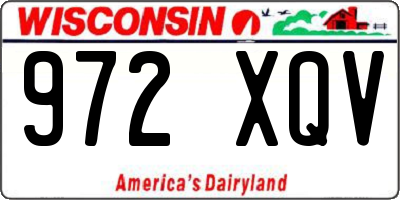 WI license plate 972XQV
