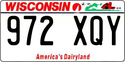 WI license plate 972XQY