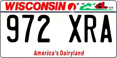 WI license plate 972XRA