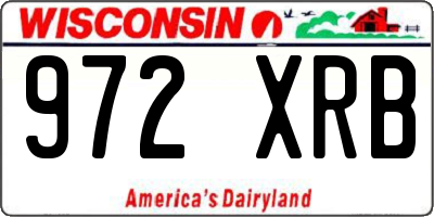 WI license plate 972XRB