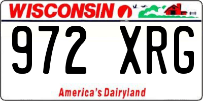 WI license plate 972XRG