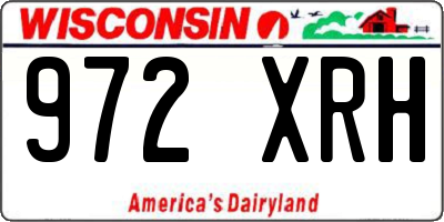 WI license plate 972XRH