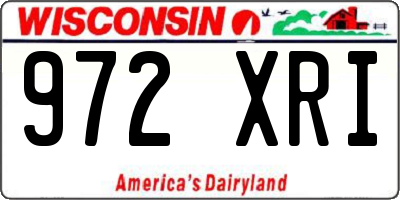 WI license plate 972XRI