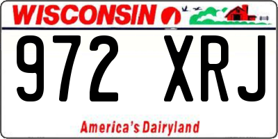 WI license plate 972XRJ