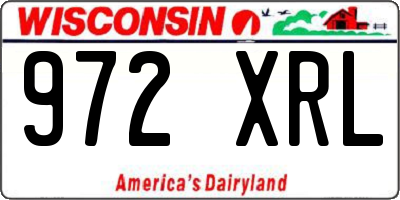 WI license plate 972XRL