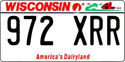 WI license plate 972XRR