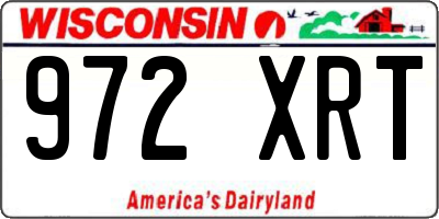 WI license plate 972XRT