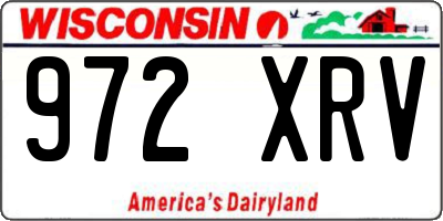 WI license plate 972XRV