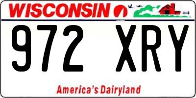 WI license plate 972XRY