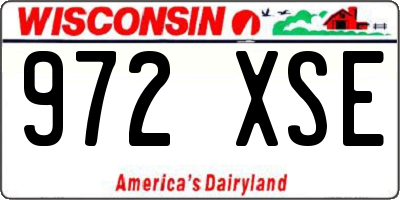 WI license plate 972XSE